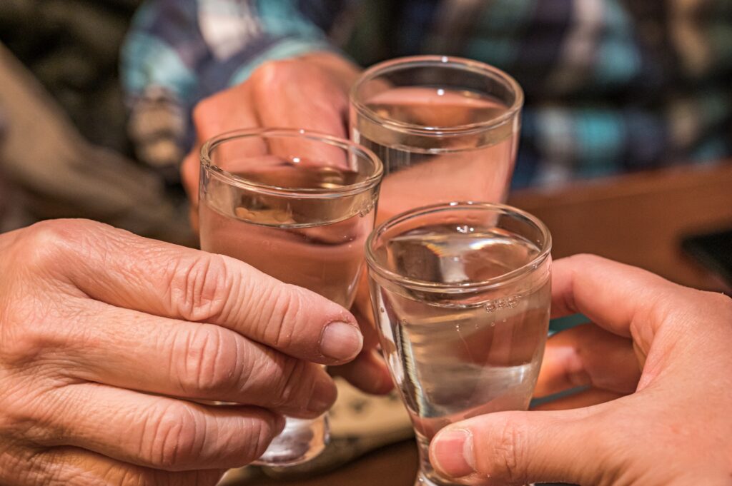 日本酒で乾杯